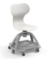 Chaise d'école pivotante Mia Store - dossier incurvé, polypropylène, 7,56 kg_4