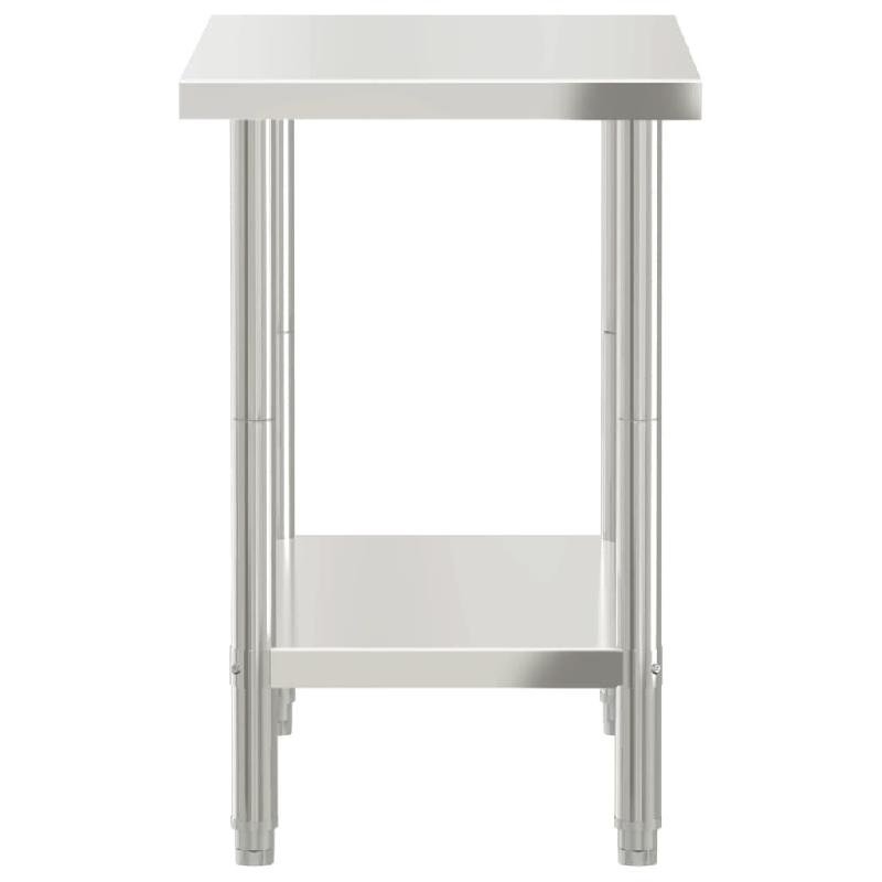 Vidaxl table de travail de cuisine 82,5x55x85 cm acier inoxydable 376454_4