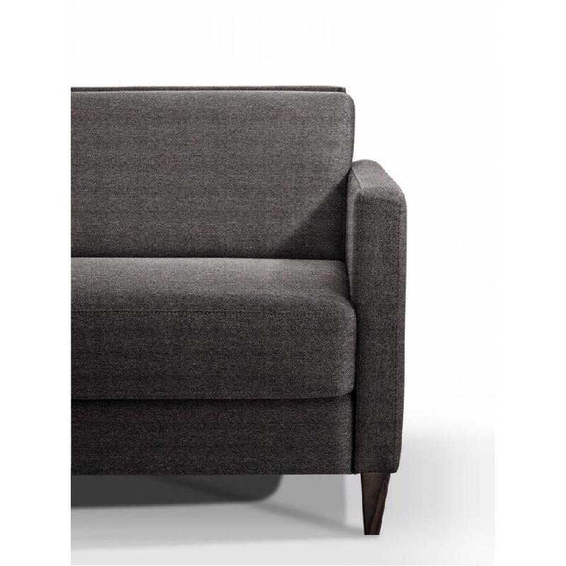 Canapé convertible express Oslo Tweed Taupe Sand - Couchage 140x197 cm - Matelas 16 cm - Sommier à lattes Renatonisi_4
