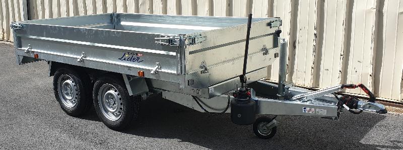 Remorque robuste avec 4 poignées d'arrimage intérieur