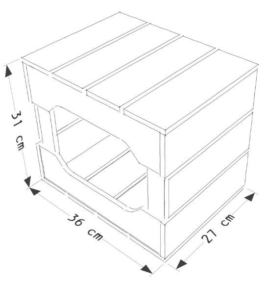 L3 - Caisses en bois Simply à Box - L36 x H31 x P27 cm - Bois brut ou lasuré en 6 coloris_4