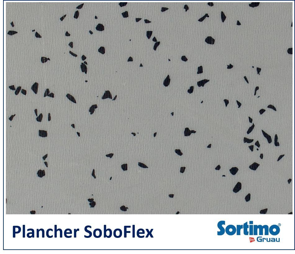 Plancher utilitaire avec profilés aluminium pour seuils