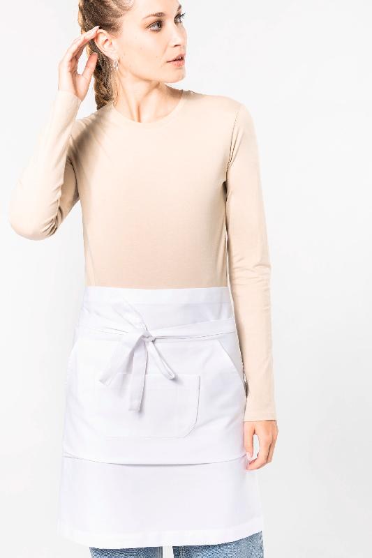 Tablier polycoton mi-long Kariban - Réf: K899 - Denim vieilli unique - Lavable à 60°C_4