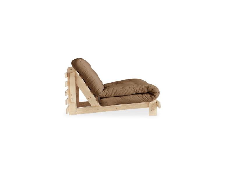 Fauteuil convertible futon ROOTS - pin naturel - coloris mocca - couchage 90 x 200 cm - design japonais et scandinave_4