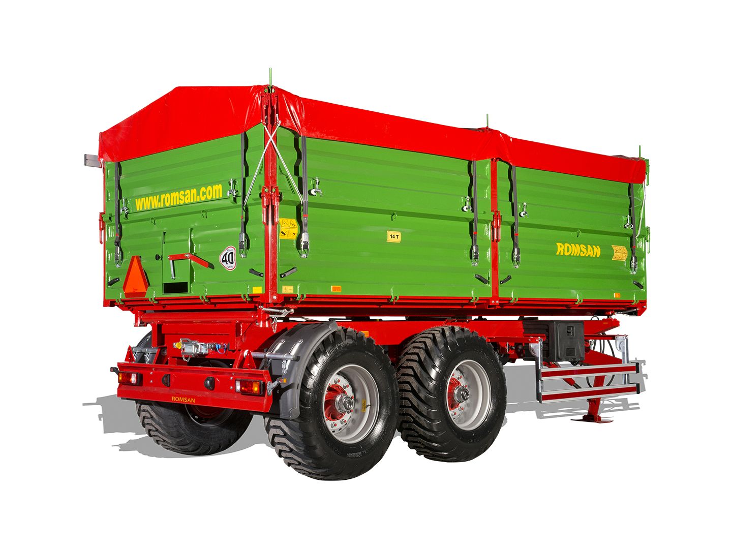 R 140 tasga benne agricole à tandem essieu - romsan - capacité de 14000 kg_4