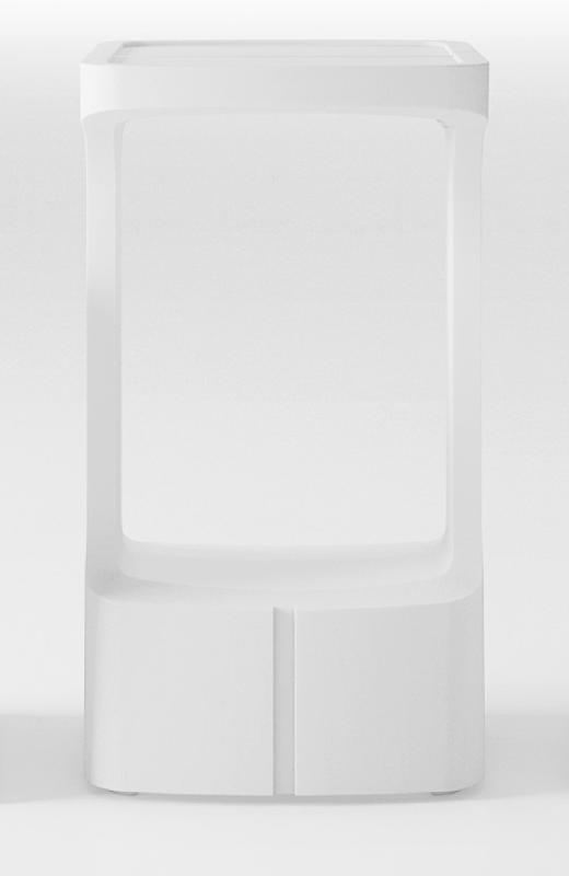 Table mange-debout intérieur/extérieur Karla - Sokoa - Blanc, Sans plateau verre_4