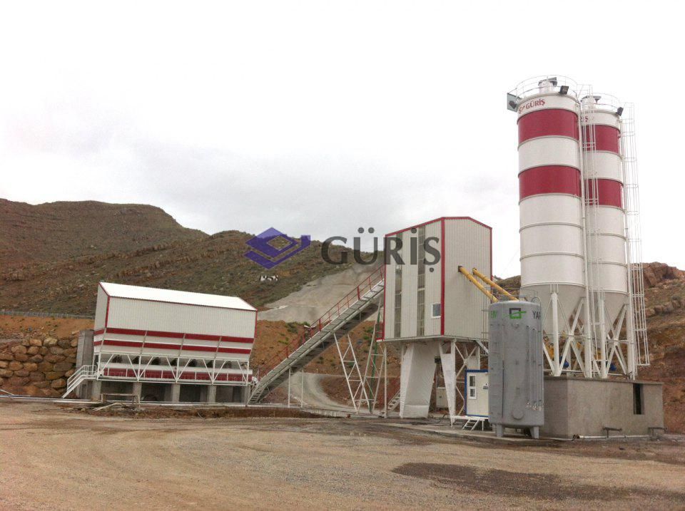 GSP 105 CS - Centrale à béton fixe Guris - 105 m3/h - SINGLE SHAFT - Compartiments 4-6_4