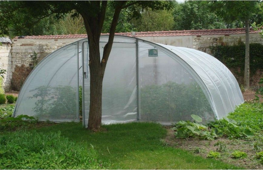 Serre de jardin avec aérations latérales des 2 côtés relevables par manivelles sur 0,70 m de hauteur - idéale pour les jardins de plus grande surface - SUPER_5