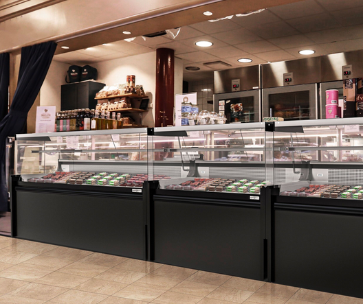 Vitrine réfrigérée avec service-arrière 128 x 98 cm et 1 réserve réfrigérée_4