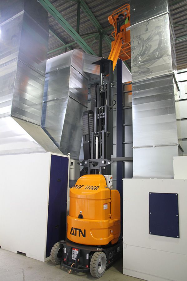 Nacelle électrique avec rotation tourelle 2×110° pratique en espaces réduits