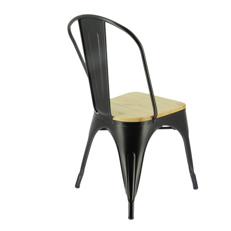 Chaise de restaurant métal Austin - NOIR_4