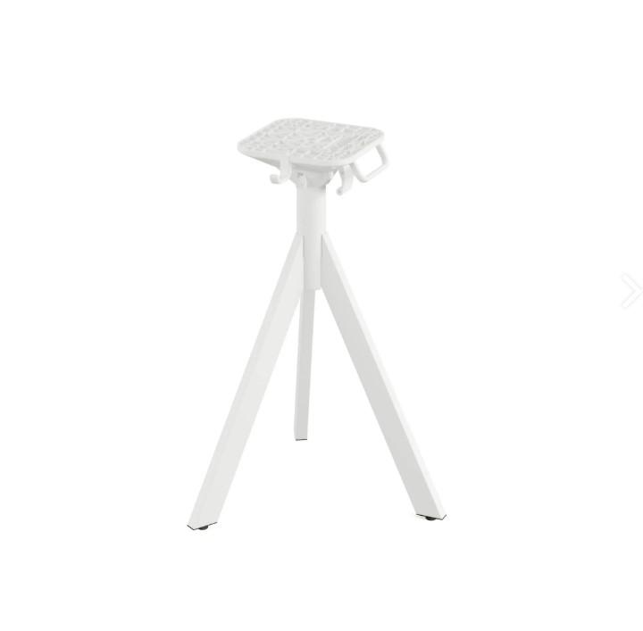 Infinity table de bistrot avec piètement blanc + plateau HPL Midnight Marble 70x70 cm_4