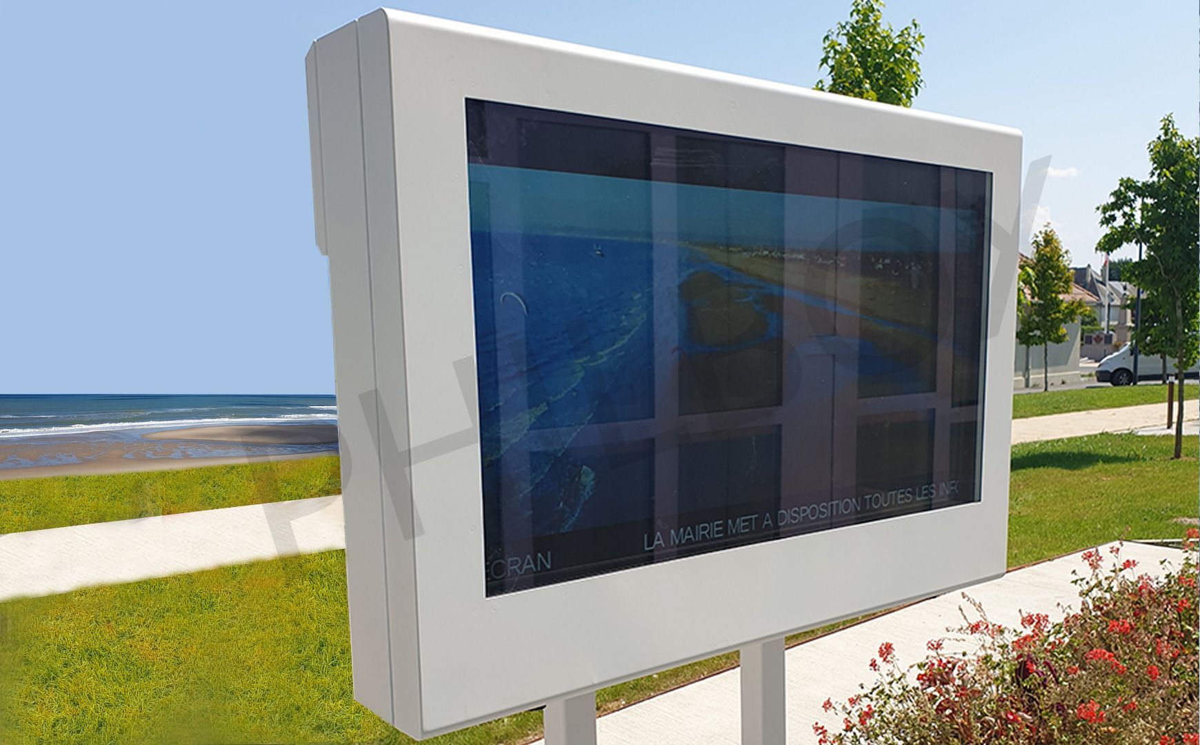 Caisson anti-vandal pour écran avec système de montage VESA inclus