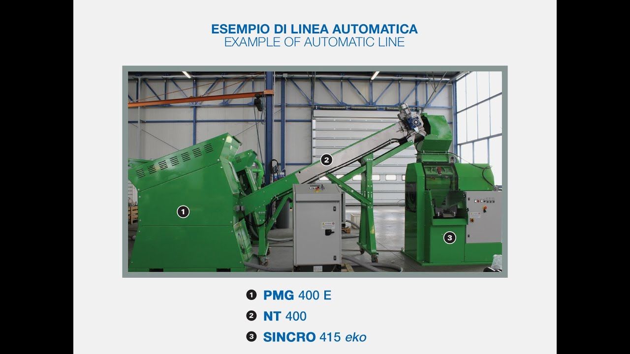 Ligne de traitement de câbles électriques avec granulateur SINCRO EKO