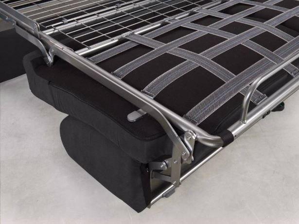 Canapé express 160 cm Dreamer Edition cuir et PU Cayenne noir - Matelas 16 cm - Fabrication artisanale italienne_4