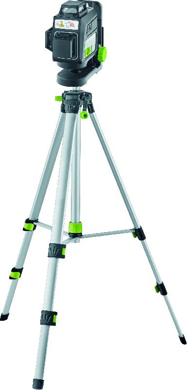 Laser croix Pocket Plane 3G - 3 cercles laser verts 360° - Kit avec trépied 150 cm - Marque Romus_4