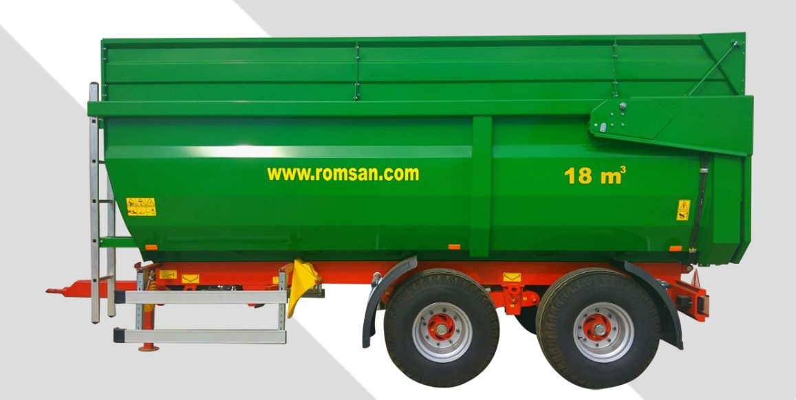 R 120 TAHK Benne agricole à tandem monocoque - Romsan - capacité de 12 000 kg_4