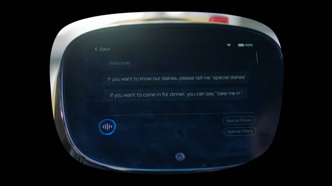 Robot new generation doté d'un écran publicitaire pour les restaurants - KettyBot_4