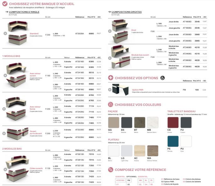 Banque d'accueil prête à installer - Gamme ATLAS_4