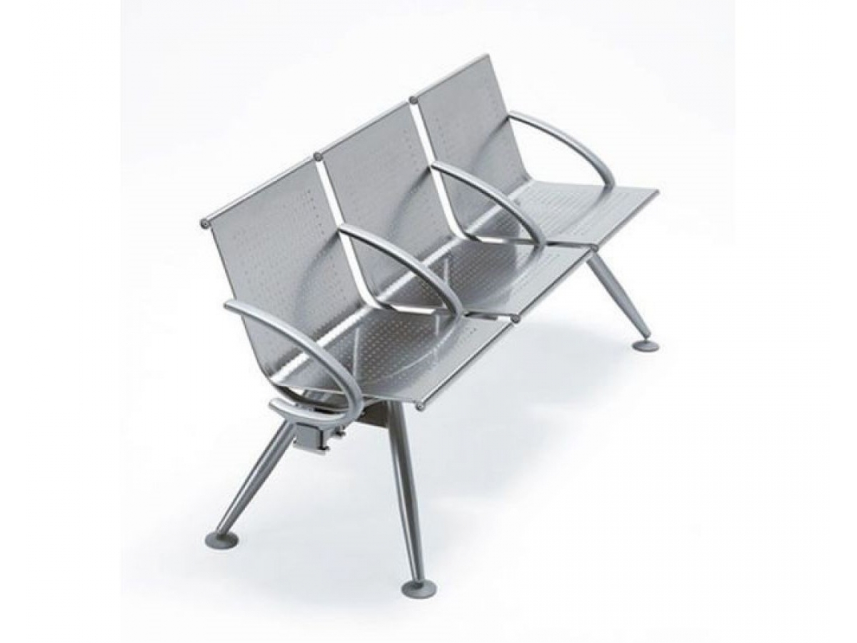 Sièges sur poutre en métal perforé - ULISSE - Design élégant et ergonomique pour espaces collectifs_4