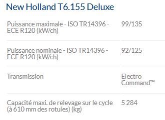 T6.155 Deluxe Tracteur Agricole - New Holland - Puissance Maxi 99/135 kW/ch - Confort et Technologies Avancées_4