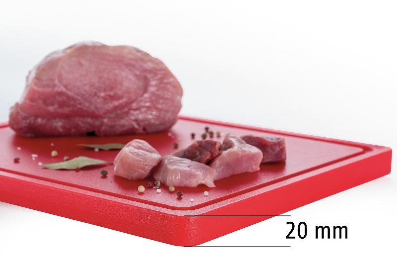 Planche à découper PRO 32x26 W-R A120528 Bartscher - Rouge_4