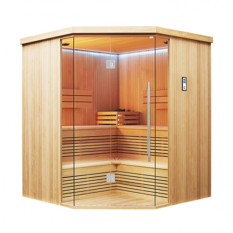 SAUNA D'ANGLE BOREAL® EVASION CLUB 180C - 4 À 6 PLACES - 180*180*210_4