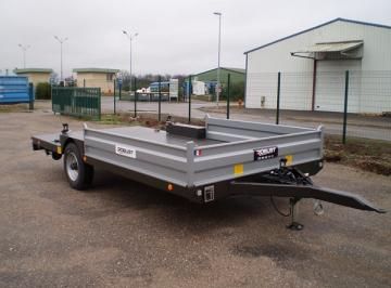 Remorque agricole RP7 avec rampes en acier manuelles