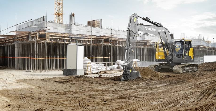 Machine de chantier Volvo avec force de cavage de 125 kN