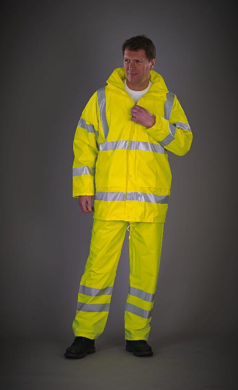 Pantalon de pluie respirant Hi-Vis Soft Flex - Réf: YHVS451 - 100% Polyester, Norme EN ISO20471:2013 Catégorie 1_4