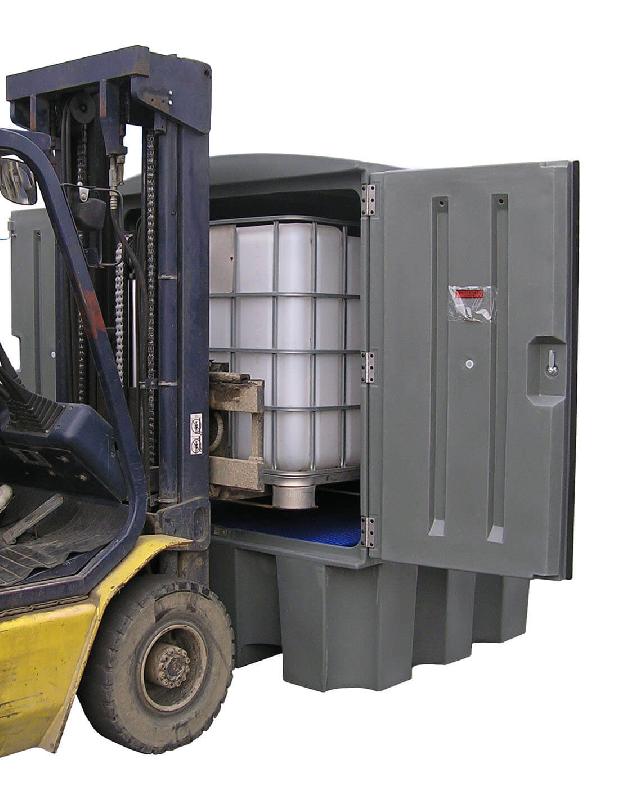 Armoire de rétention PEHD pour cuve 1000 L + Caillebotis PE - Avec Ventilation_4