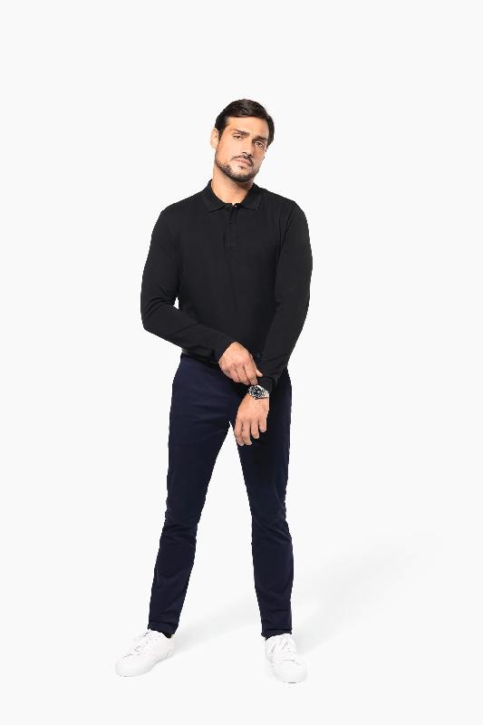 Polo Supima manches longues homme - Kariban Premium - Réf : PK202 - Coton Supima américain de qualité supérieure_4