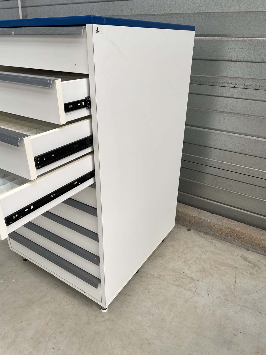 Meuble d'occasion de laboratoire avec tiroirs - ATEX - 9 tiroirs sur pieds métal - P21081148_4