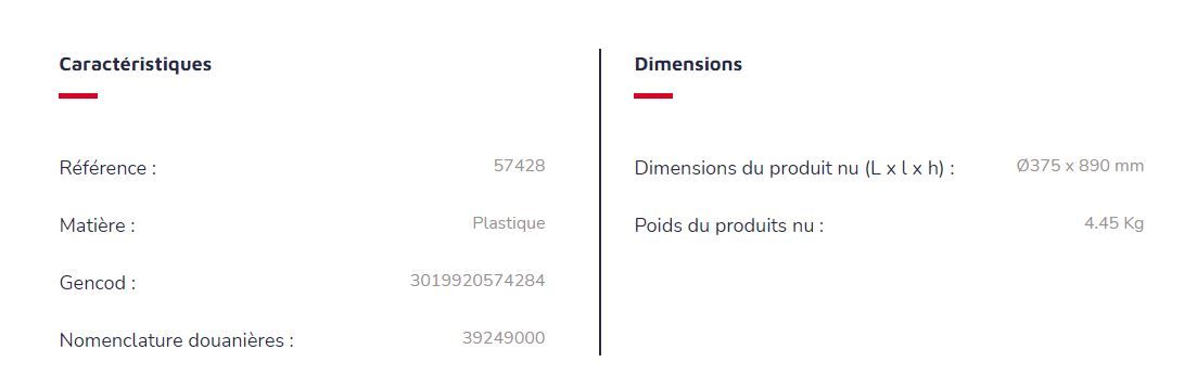 Réf. 57428 - CYVOMAX - Cendrier corbeille Rossignol - Plastique polyéthylène et inox - Noir 52L_4