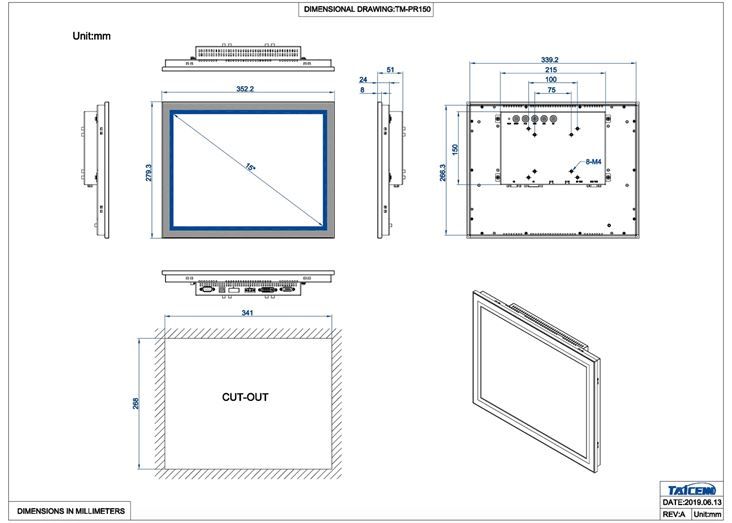 Tm-pr150 - ecrans tactiles - taicenn - résolution 1024 * 768_4