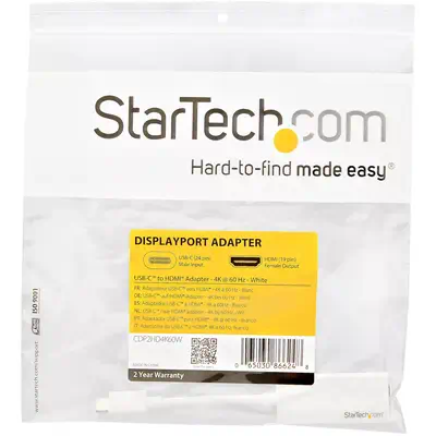 StarTech Adaptateur USB-C vers HDMI - 4K 60 Hz - Blanc_4
