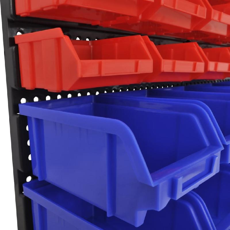 Vidaxl jeu de paniers muraux de stockage plastique 30pcs bleu et rouge 140761_4