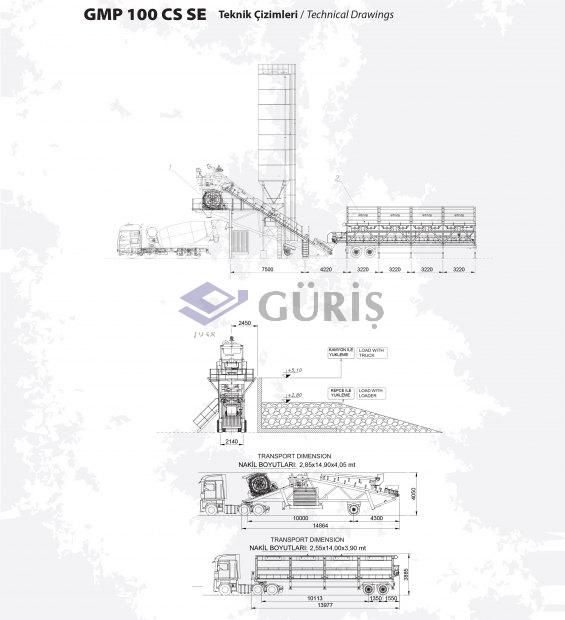 GMP 100 CT SE Centrale à Béton Mobile - Guris - 100 m3/h - Mélangeur Twin Shaft Sicoma - 4 Compartiments_4