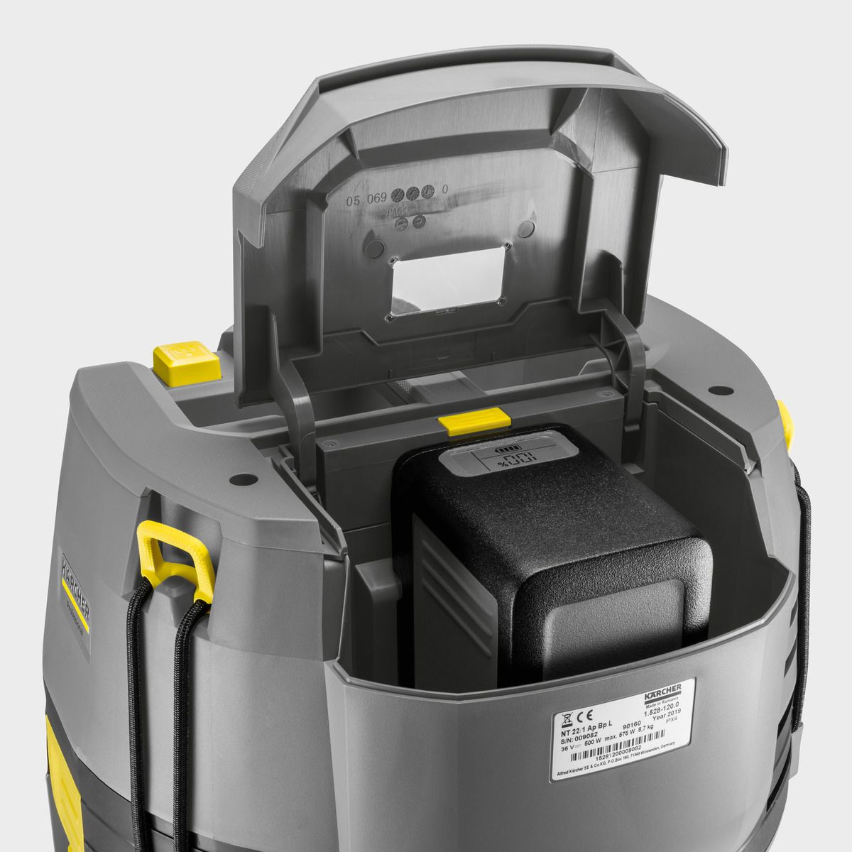 NT 22/1 Ap Bp Pack - Aspirateur poussière et eau - Kärcher - Batterie Power+ - Cuve 22L - Débit d'air 57 l/s_4