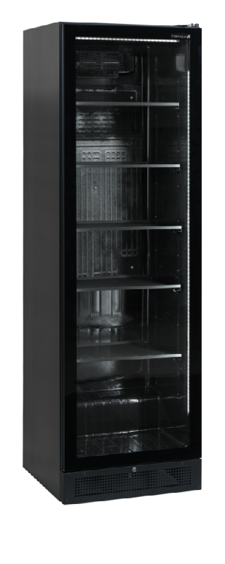 Vitrine réfrigérée noire - finition élégante - SCU1425 FRAMELESS - porte vitrée réversible et froid ventilé_4