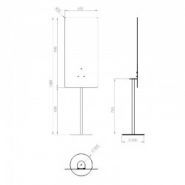 421-097 - Porte-visuel de comptoir effet ardoisine - Etic Création - Hauteur 159 cm_4