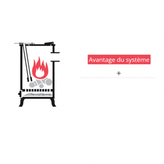 Poêle à bois puissant avec capacité de 12,5 kW