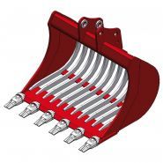 Godet squelette MBI AR50 Fast Lock pour minipelle 4-6T - Uniter 45 - 1000 mm - Réf. U4560GSQ1000EXAR50_4