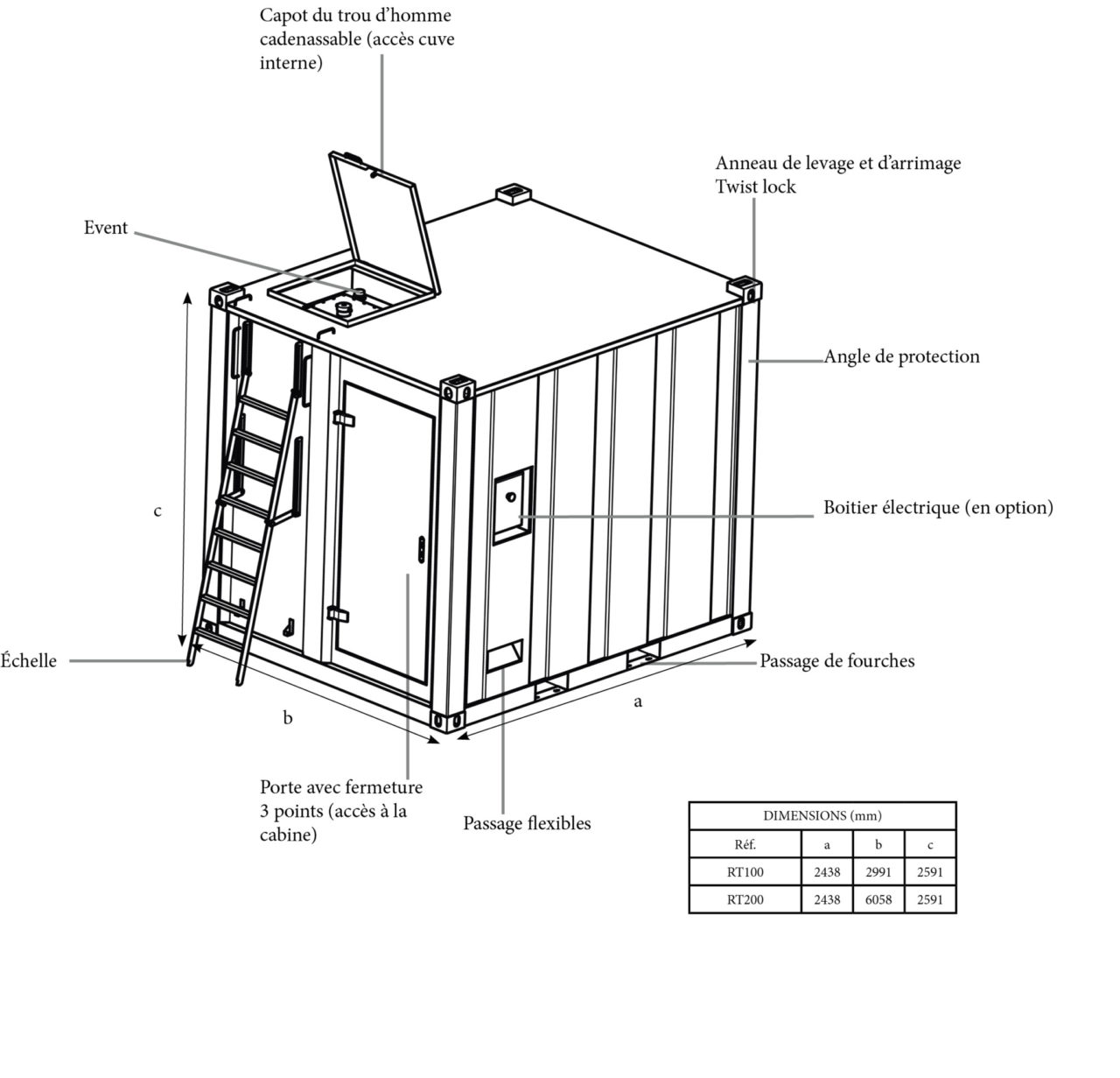 Container de stockage pour gasoil, fioul, gnr (10 000 l | 24 000 l) - robustank - alorem_4
