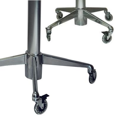 Chariot médical informatique Dual Flat Panel PC Cart H Class - ErgonoFlex - 27,93 kg - Réglable en hauteur, antibactérien et ergonomique_4