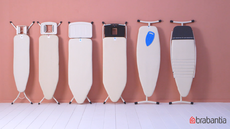 Table à repasser taille B -124 x 38 cm, pour fer vapeur Brabantia standard B - repose-fer flexible pour gauchers ou droitiers_4