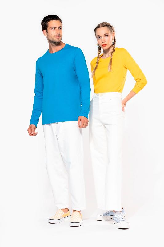 T-shirt col rond manches longues femme - Réf: K383 - Kariban - 100% coton peigné - Toucher doux - Coupe cintrée_4