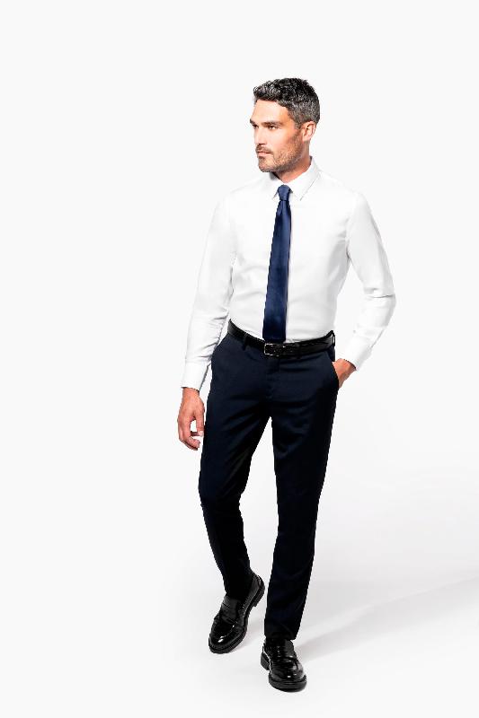 Chemise ajustée manches longues sans repassage - 100% coton micro sergé - Réf: K522_4