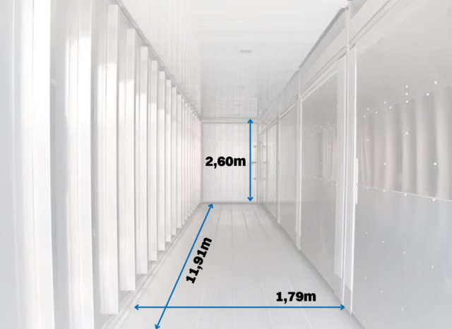 Conteneur  40 pieds Blast HC - Longueur 12m - Surface 56m3 - idéal pour le secteur agroalimentaire, industriel et pharmaceutique_4