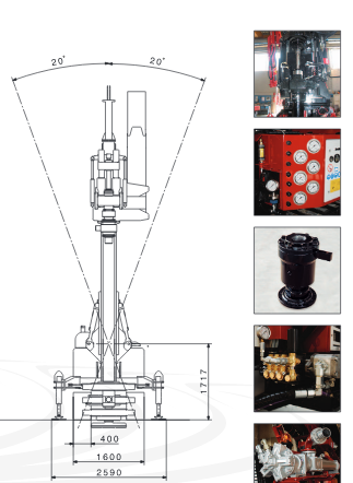 Équipement de forage avec pull up et pull down 4 000 daN